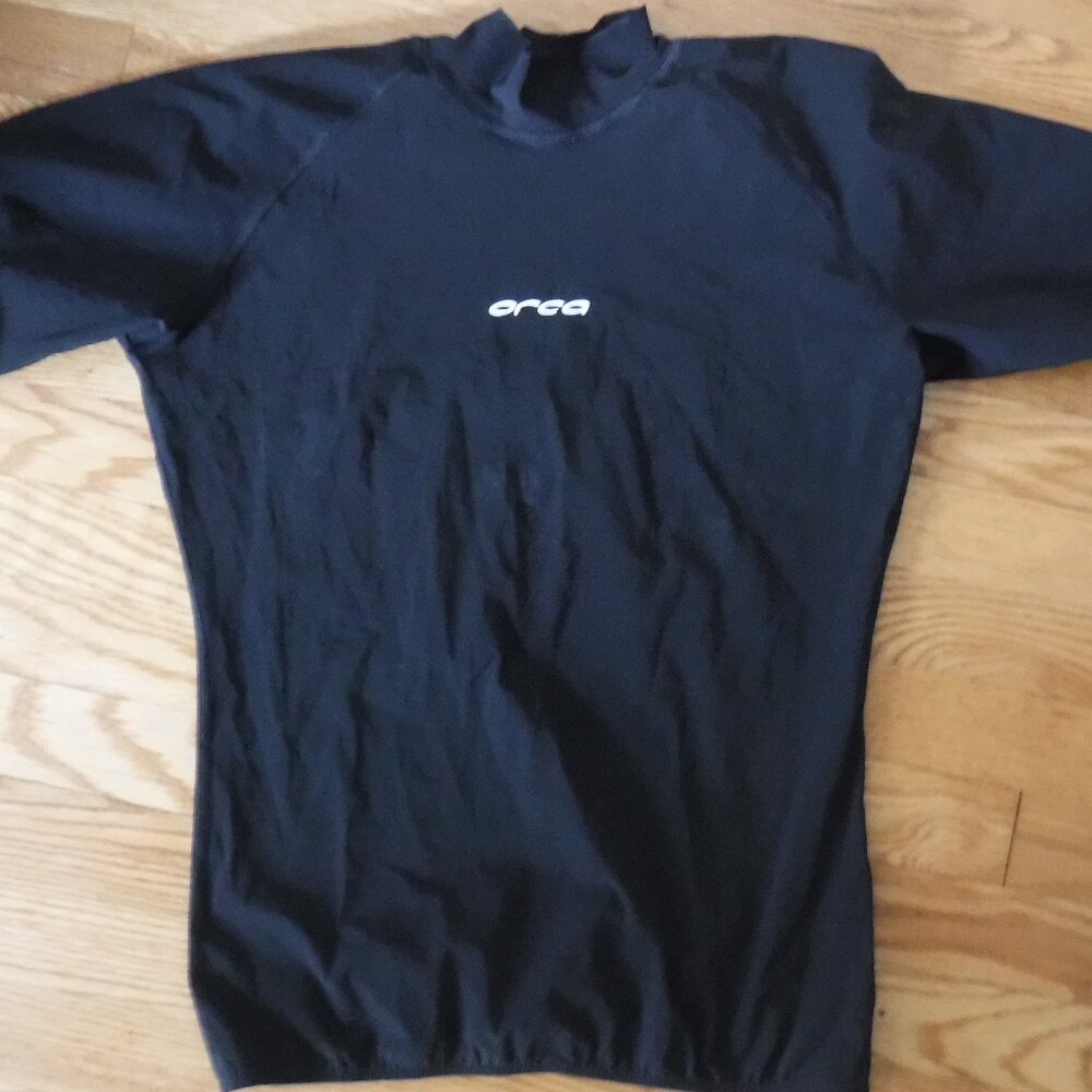 ORCA Mens Tango Short Sleeve Rash Vest Size XL Black